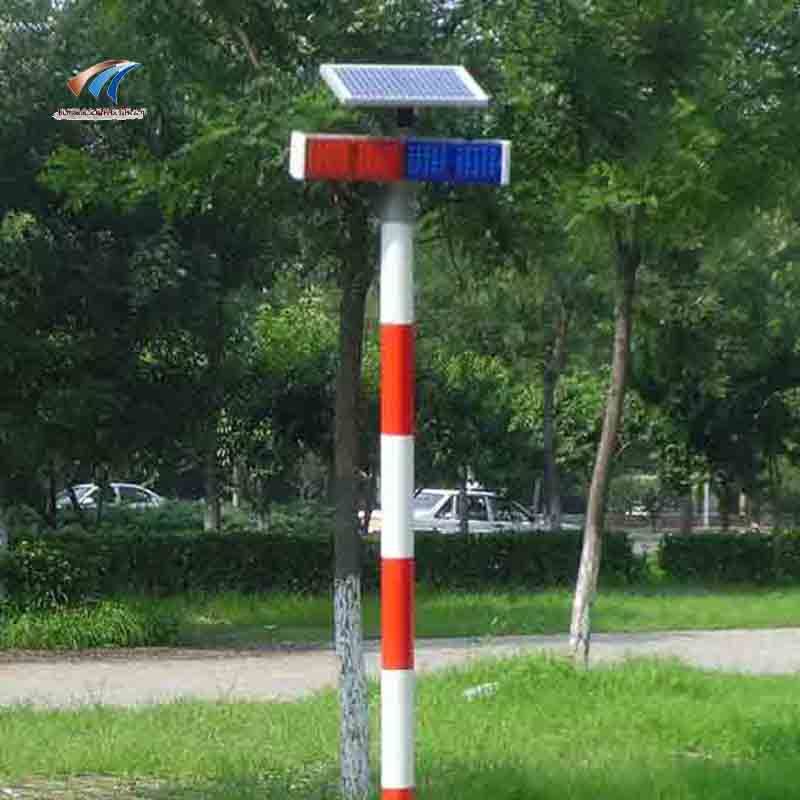 太阳能警示灯 双面红蓝警示灯 交通安全警示灯厂家