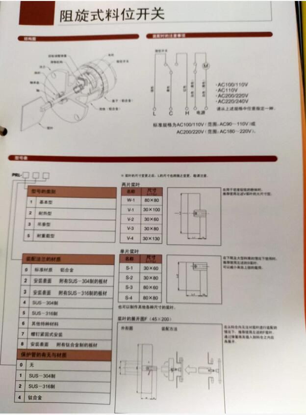 TOWA日本东和制电阻旋式料位开关PRL-170