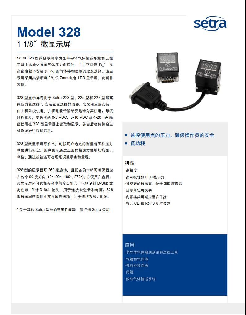 setra美国西特328微显示屏