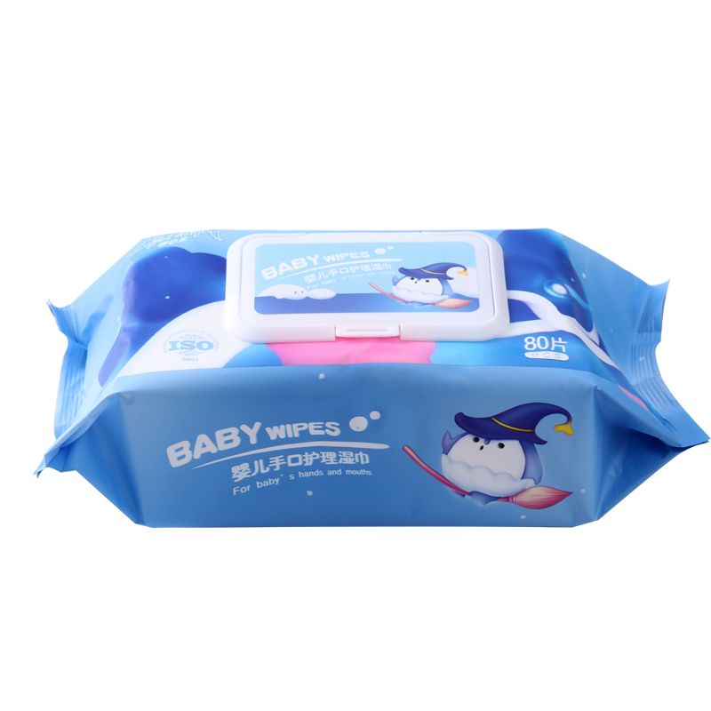80片带盖湿纸巾 加厚款湿巾批发 厂家定制婴儿手口湿巾 湿纸巾